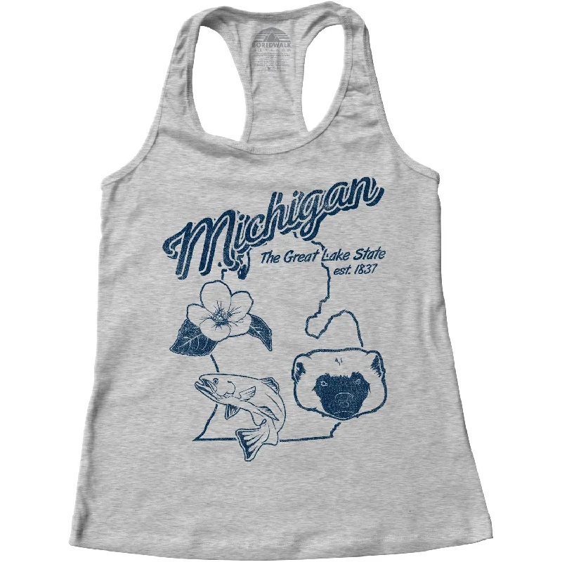 Women's Vintage Michigan State Racerback Tank Top